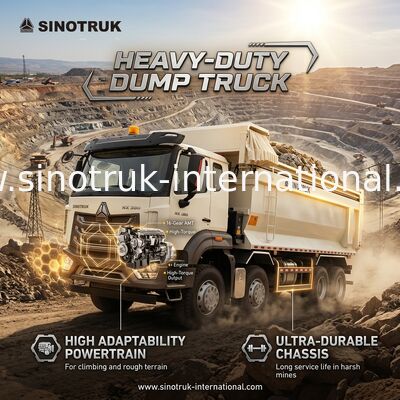 ZZ3317V386JB1R Hoog paardenvermogen, laag brandstofverbruik 380 pk Witte U-type HOWO tipper truck