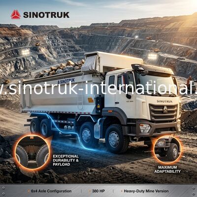 Sinotruk Hohan Nieuwe HOWO Tipper Dump Truck N7 6 × 4 10 Wielen 380 pk RHD U Type Automatische Tarpaulin