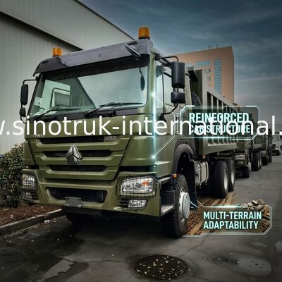SINOTRUK HOWO 400 pk Green Tipper Dump Truck RHD 6×4 12 wielen Hoog paardenvermogen