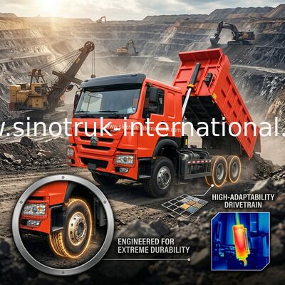 Sinotruk Howo Tipper Dump Truck Weichai 380HP 10 Wielen 6 × 4 Lhd 20CBM