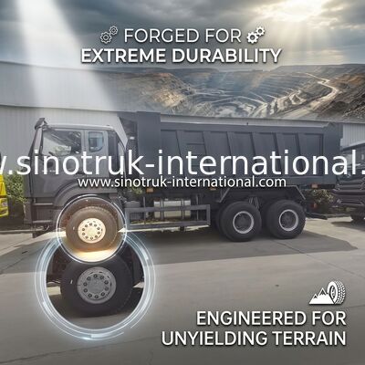 De zwarte Nieuwe Howo E7 Cabine van SINOTRUK HOWO Tipper Dump Truck LHD 6X4 371HP