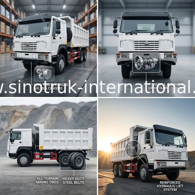 Sinotruk Howo Tipper Dump Truck 6 × 6 All Wheel Drive 10Wheels 380 pk