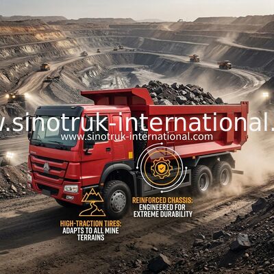 Sinotruk Howo Tipper Dump Truck 380HP 6 × 4 20CBM U Type Box 10 Wielen