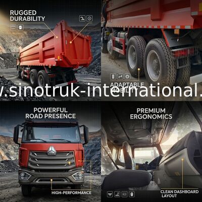 De Stortplaatsvrachtwagen van HOHAN LHD 12wheels 8X4 430HP voor Mijnbouw