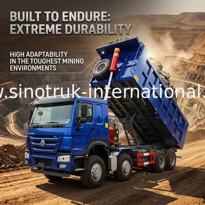 400HP lage Brandstofverbruikhowo Blauwe Tipper Dump Truck RHD 6×4 12wheels Hoge Paardekracht