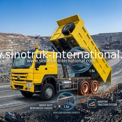 Hoge Paardekracht 400HP HOWO Tipper Dump Truck LHD 6x4 10wheels