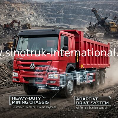 Sinotruk Howo Tipper Dump Truck 12Wheels 400Hp 8 Mijnbouw × 4