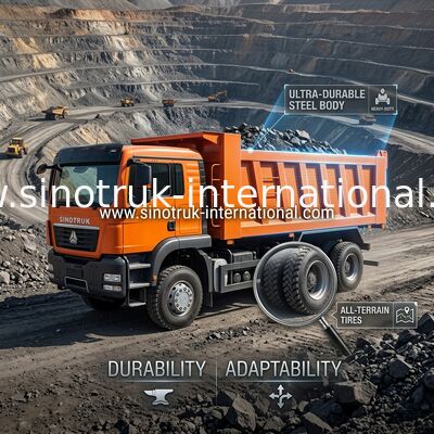 Oranje Sinotruk Howo 6 X 4 Tipper Dump Truck New 371HP LHD