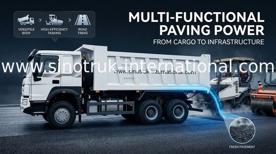 SINOTRUK Howo Tipper Dump Truck LHD 6X4 371HP in Witte Kleur