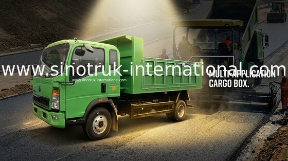 Het groene Staal Met hoge weerstand van Tipper Dump Truck Howo 116hp