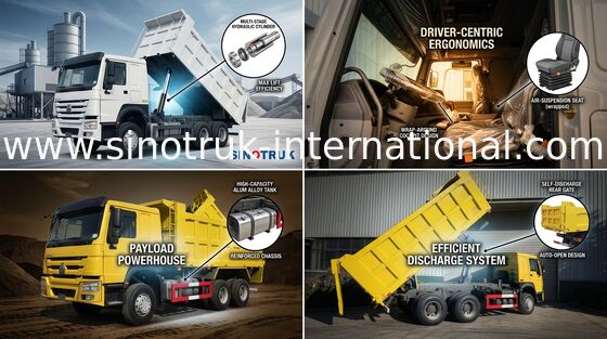 Sinotruk 400hp van Howo 6 X 4 10 het Midden Opheffen van Wielentipper dump truck
