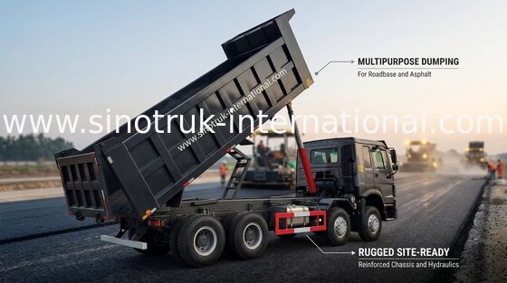 12 de Stortplaatsvrachtwagen 400hp van wielensinotruk HOWO 8X4 voor Mijnbouw