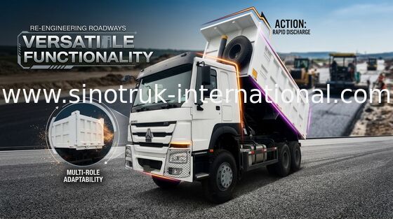 6x4 Lhd Howo Mini Dump Truck 10 Wiel 371pk
