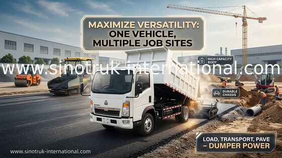 Witte Kipper Dump Truck, Howo Kipper Truck Right Hand Drive
