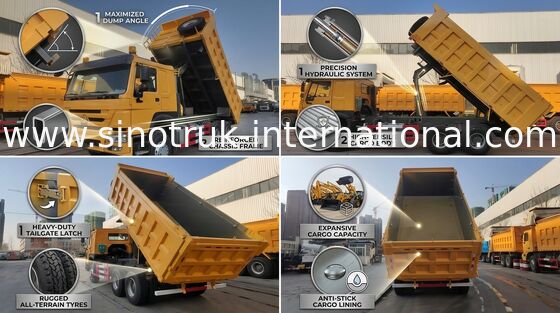10 de Vrachtwagen van de wielenstortplaats HOWO ZZ3257N3847A 30 Ton 16 - 20 CBM