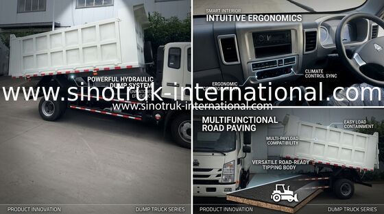 Midden Opheffende Tipper Dump Truck, de Kipwagen van SINOTRUK 4x2 Howo