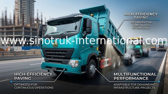 De Vrachtwagen van de de Kippersstortplaats van SINOTRUK HOWO A7 voor Bouw 30 - 40 Ton van RHD 10 de Wielen