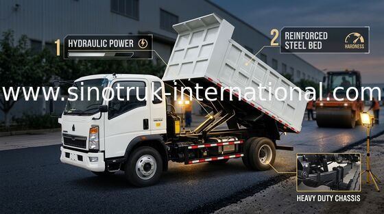 Sinotruk Howo Light Duty Dump Trucks 4×2 Rhd 8 Ton 116hp