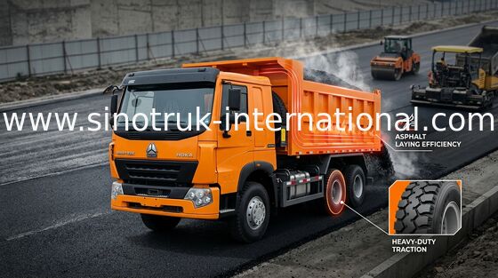 30 - 40 SINOTRUK-van de Stortplaatston Vrachtwagen LHD 371HP 6X4 voor LadingsBouwmateriaal