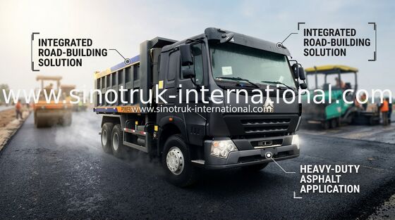 20 CBM de Vrachtwagen van de 30 - 40 Tonsinotruk Stortplaats LHD 371 het Voor Opheffende Systeem van HP 6X4