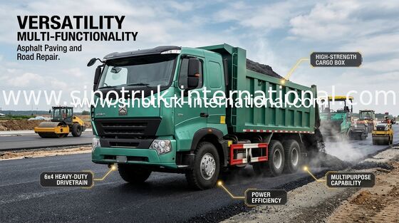 De Vrachtwagen van de Sinotrukhowo A7 Stortplaats/Vrachtwagens van de Bouwrhd 6X4 de Grote Stortplaats