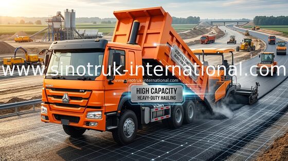 Oranje de Stortplaatsvrachtwagen 371 HP 12 van Sinotruk Howo Capaciteit van de Wielenlhd de Hoge Lading