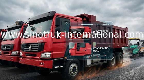 HOWO-Stortplaatsvrachtwagen 10 Wielen 371HP LHD 10 - 25 CBM 30 - 40tons voor Mijnbouw