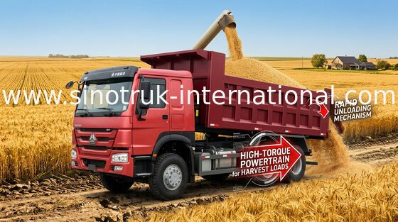 Vrachtwagen van de de Kippersstortplaats van SINOTRUK HOWO 10 - 25CBM met de MINIspeler van Seat van de Luchtopschorting