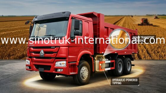 De Vrachtwagen van de de Kippersstortplaats van SINOTRUK HOWO met Cabine 4 Punthoogtepunt - Drijvende Luchtopschorting