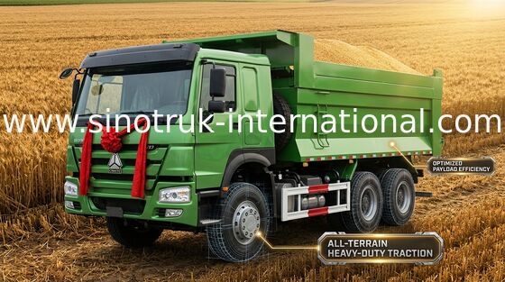 Euro 2 de Stortplaatsvrachtwagen 5800 van Sinotruk Howo * 2300 * 1500mm Zware de Stortplaatsvrachtwagen van het Ladingslichaam