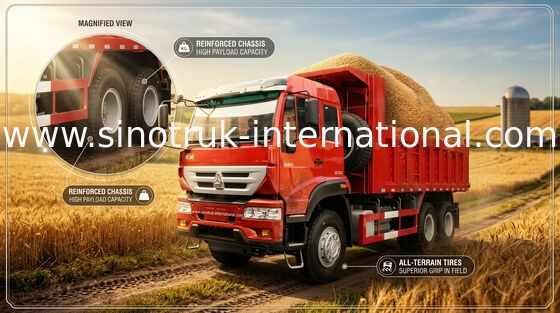 30 - 40 Ton van de de Kippersstortplaats van 6X4 LHD de Vrachtwagen met Voorzijde 10-25CBM die Hydraulische Cilinder opheffen