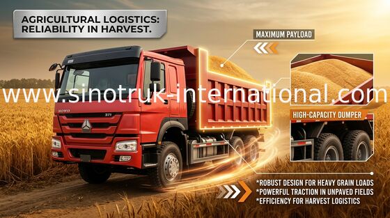 De Vrachtwagen van de de Kippersstortplaats van SINOTRUK HOWO 371HP 8X4 LHD 31tons 20-30CBM ZZ3317N3567W