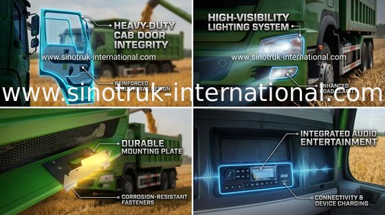 Gemeentelijk van de de Stortplaatsvrachtwagen LHD 6X4 van Beleidssinotruk Howo Aandrijvingstype Wit/Rood