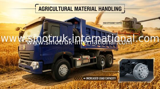 SINOTRUK HOWO die Commerciële Stortplaatsvrachtwagen 6X4 LHD 371HP ontgint 25-40 Ton