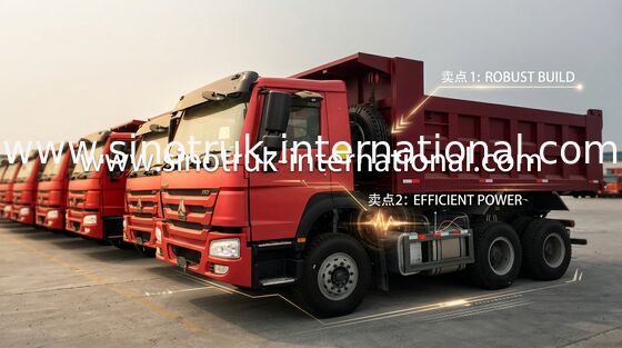 De Stortplaatsvrachtwagen 6X4 LHD 371HP 25 Ton 10-25CBM ZZ3257N3847A van Sinotrukhowo