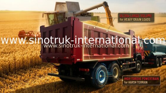 De Vrachtwagen van de de Kippersstortplaats van Sinotrukhowo 6X4 LHD 371HP 25 Ton 10-25CBM ZZ3257N3647A