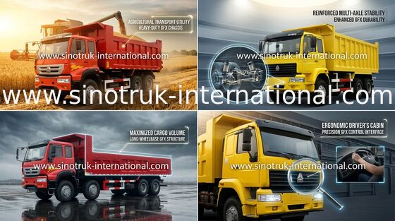 SINOTRUK gouden de Stortplaatsvrachtwagen 6X4 336HP LHD 25-30tons ZZ3251N3641W van de Prinskipper