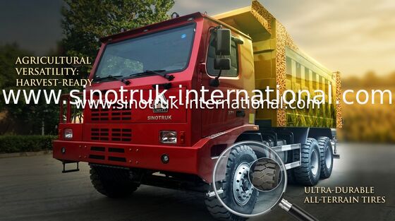 Gekleurde de Stortplaatsvrachtwagen van SINOTRUK HOWO 6x4/HOWO-Kippersvrachtwagen voor Mijnbouw