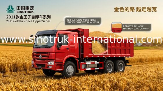 SINOTRUK de gouden Vrachtwagen van de Prinsstortplaats 10Wheels 336HP RHD 25-30tons ZZ3251N3641W