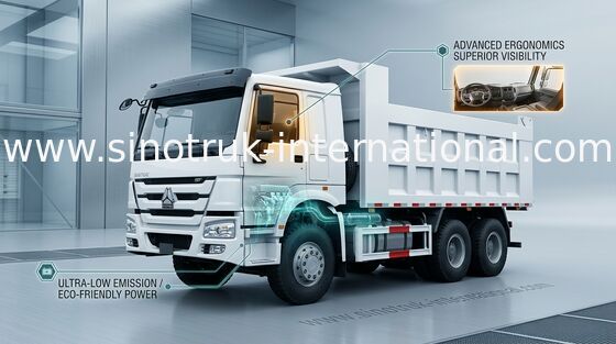 De Vrachtwagen van de de Kippersstortplaats van SINOTRUK HOWO 6X4 371HP LHD 25tons 10-25CBM ZZ3257N3847A