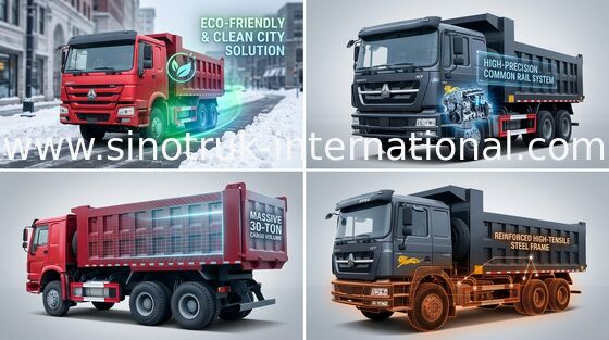 De Vrachtwagen van de kippersstortplaats SINOTRUK HOWO 10 de goederen 10-25CBM van de wielen371hp lading 25-40tons