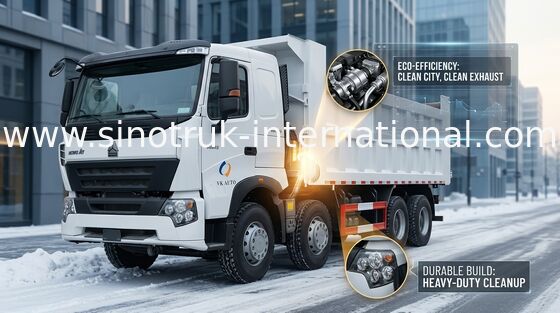 Witte Zware de Stortplaatsvrachtwagen van SINOTRUK HOWO A7 8X4 voor Mijnbouw ZZ3317N3867N1