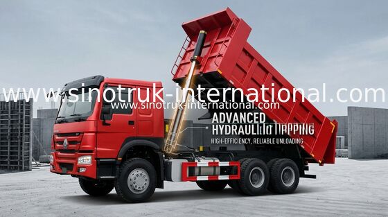 De Vrachtwagensinotruk HOWO lading 25-40tons 371HP 6X4 10 wielen 10-25CBM van de kippersstortplaats