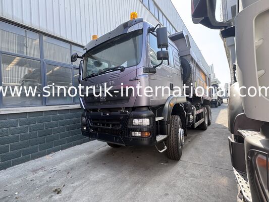 SINOTRUK HOWO TX Model 371HP LHD Tipper Dump Truck 6X4 Met waarschuwingslichten U-type Grijze kleur