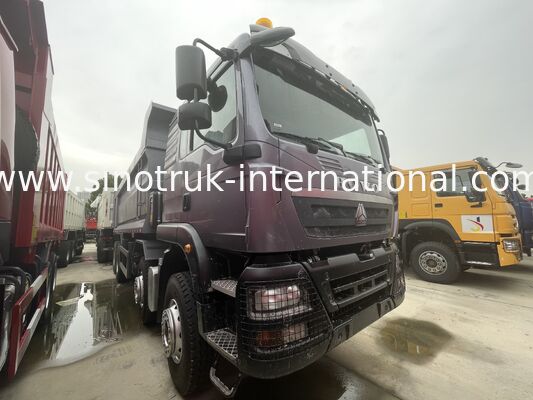 Heavy Duty HOWO TX 8X4 Tipper Truck 400 pk Dubbele 16T Achteras Dubbele 9,5T Grijz