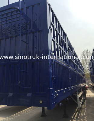 De logistische Semi Kipper van de de Industrie Trias, Aanhangwagen van het Ladings de Semi Lage Bed
