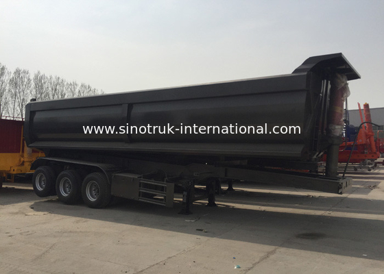 Zware de Opslagdozen van de Materiaal Semi Aanhangwagen, Hydraulische Semi Flatbed Aanhangwagens