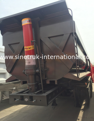 Zware de Opslagdozen van de Materiaal Semi Aanhangwagen, Hydraulische Semi Flatbed Aanhangwagens