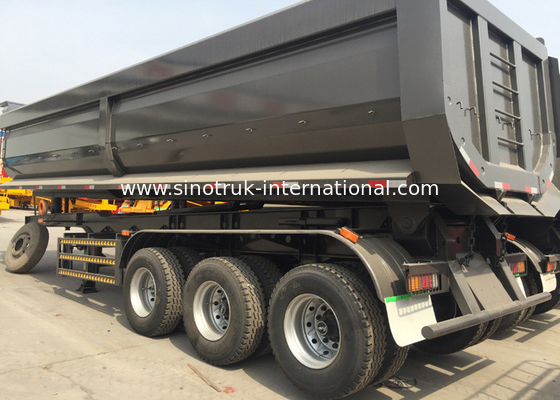 Zware de Opslagdozen van de Materiaal Semi Aanhangwagen, Hydraulische Semi Flatbed Aanhangwagens