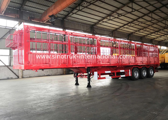 Aanhangwagen van de Koolstofstaal de Semi Vrachtwagen/Semi Lage Bedaanhangwagen 30-60 Ton
